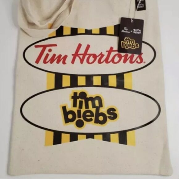 GAZA FUNDRAISER NWT Justin Bieber x Tim Hortons Canvas Tote Bag - Picture 3 of 3